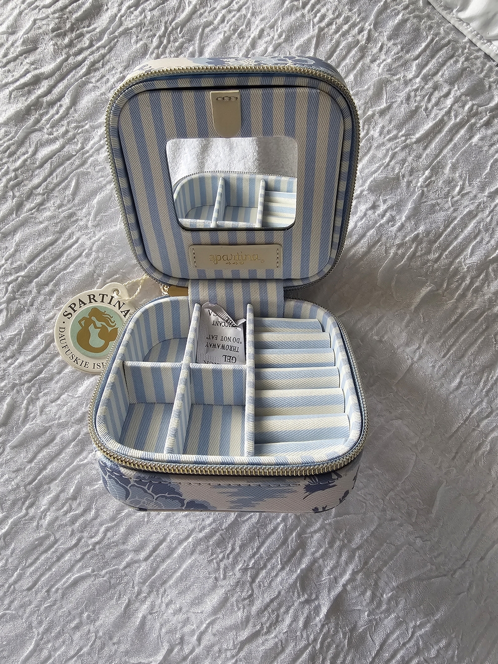 Spartina 449 Garden Toile Travel Jewelry Travel Case - Picture 5 of 7